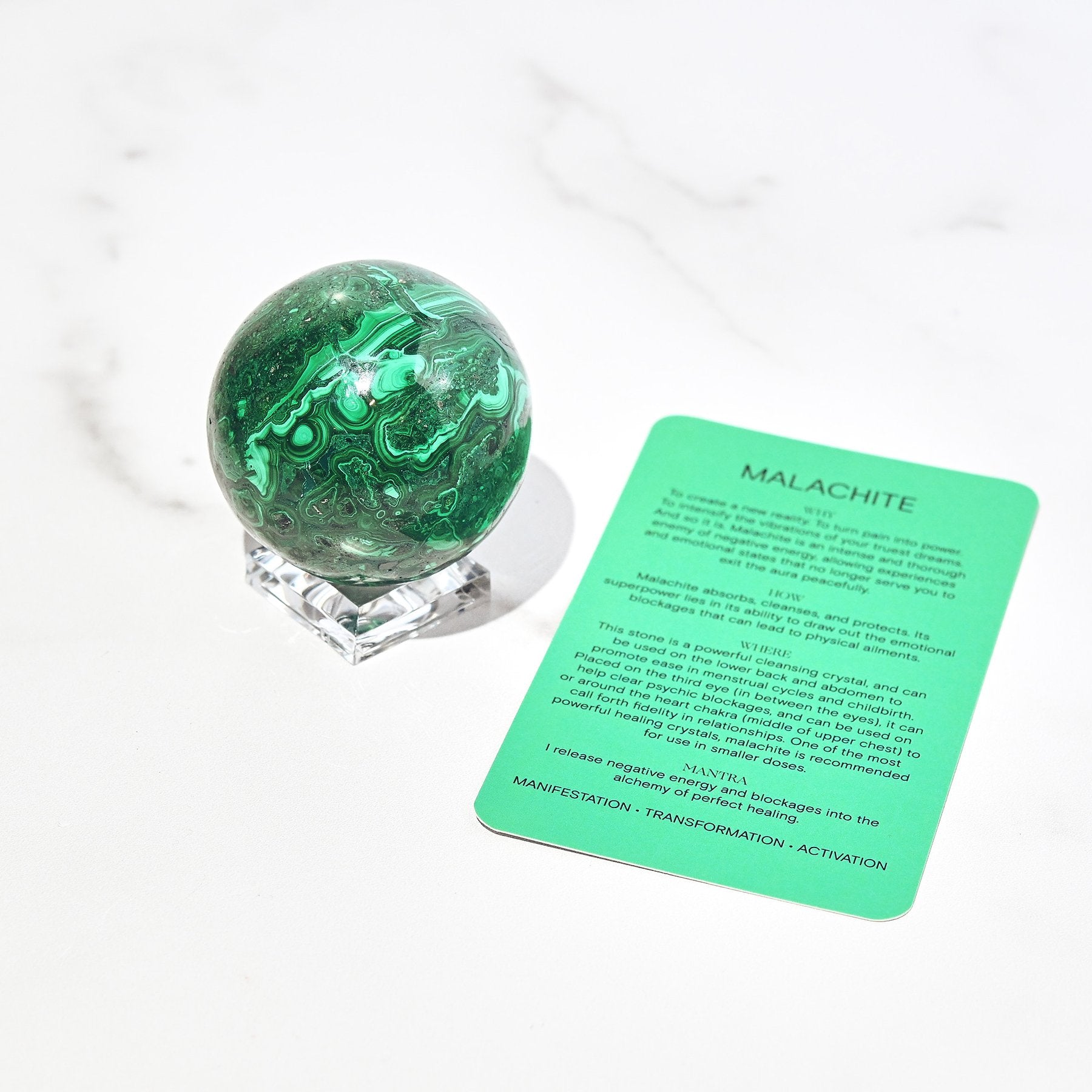 malachite crystal for sale