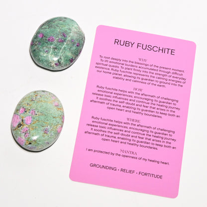 Ruby Fuchsite Palm Stone