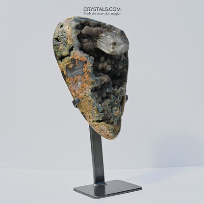Green Amethyst w. Jasper on Stand 16 inch