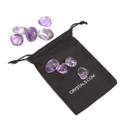 Amethyst tumbled Pouch