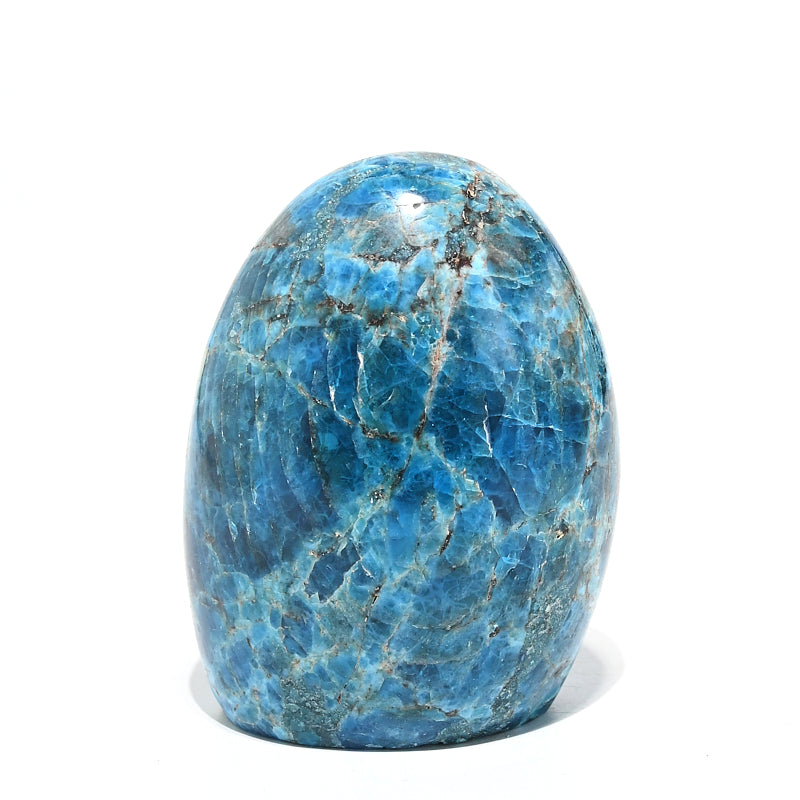 Apatite crystal — Blue, green, yellow specimen, Hexagonal crystal system