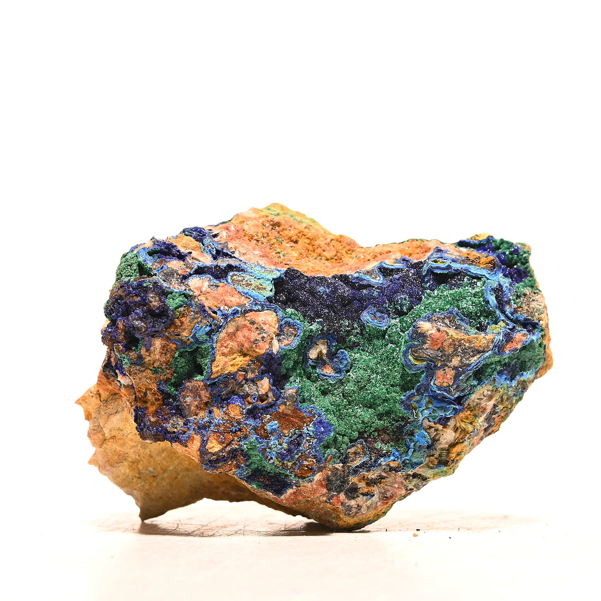 Azurite crystal — Deep blue specimen, Monoclinic crystal system