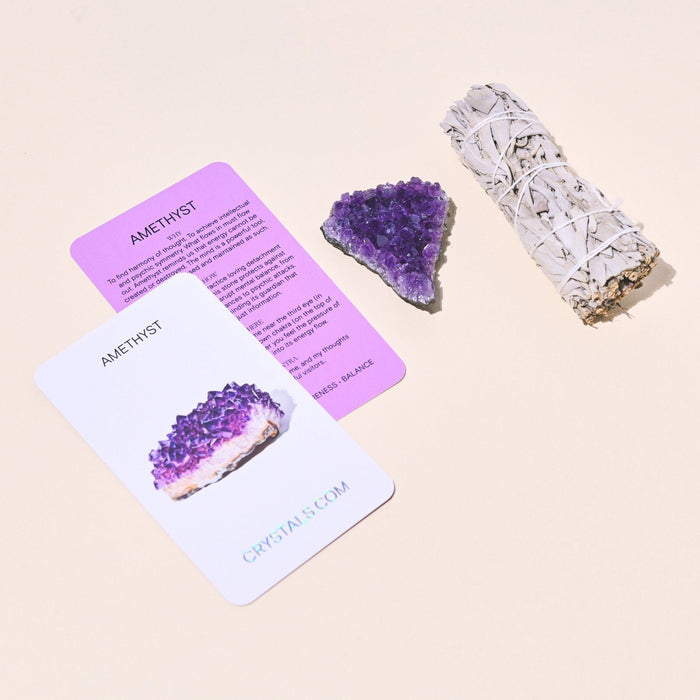 Energy Clearing Set – Amethyst Crystal + Sage