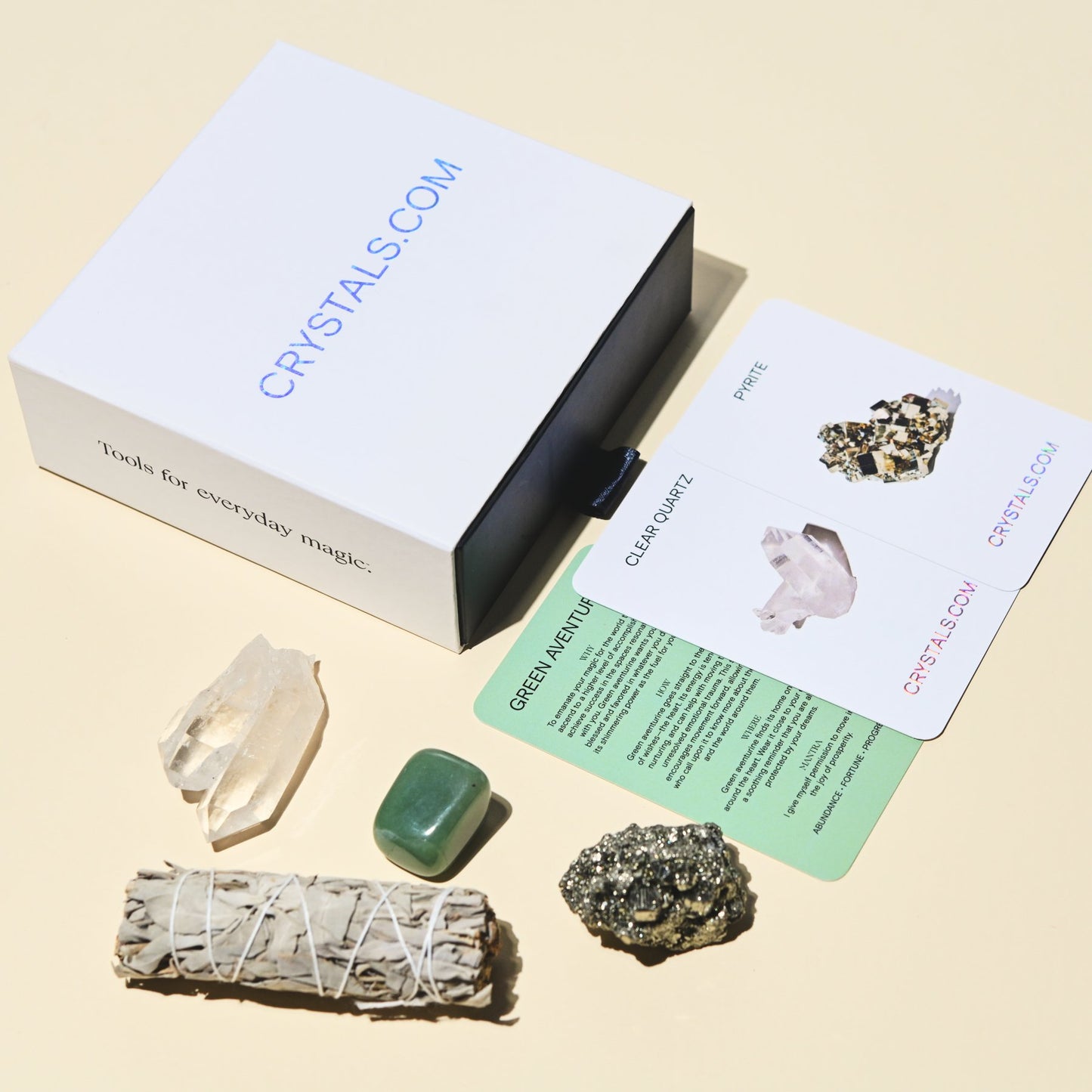 Abundance Crystal Kit - Quartz - Aventurine - Pyrite - Sage
