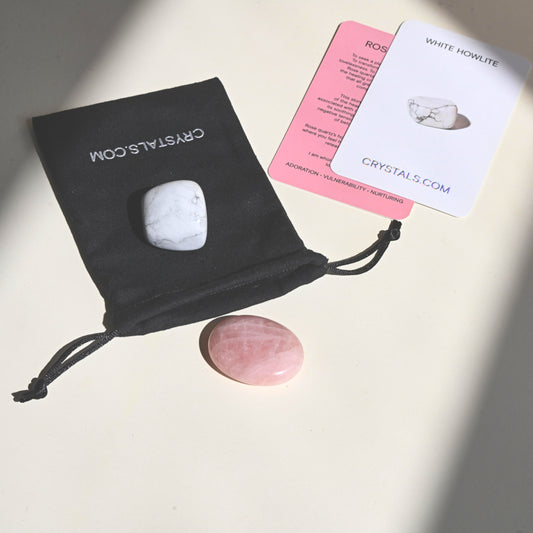 Soothe Crystal Pouch - Rose Quartz | White Howlite