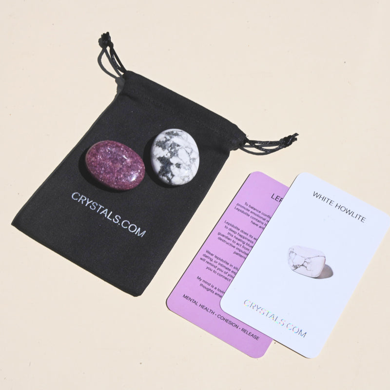 CALM Pouch - Lepidolite / White Howlite