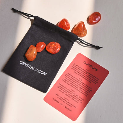 Carnelian Tumbled Pouch