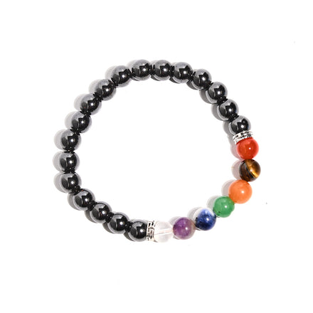 Chakra balance Hematite Bracelet — Jasper crystal specimen