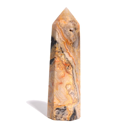 Yellow Crazy Lace Agate Tower