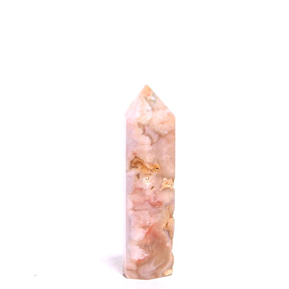 flower agate crystal point