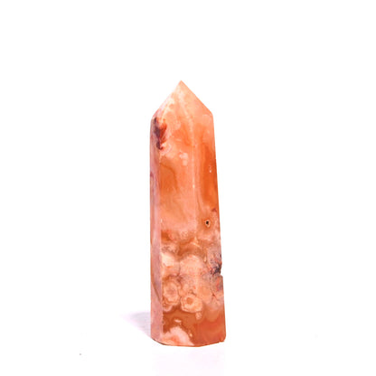 flower agate crystal point