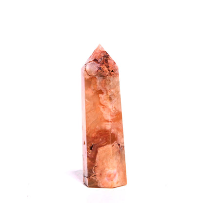 flower agate crystal point