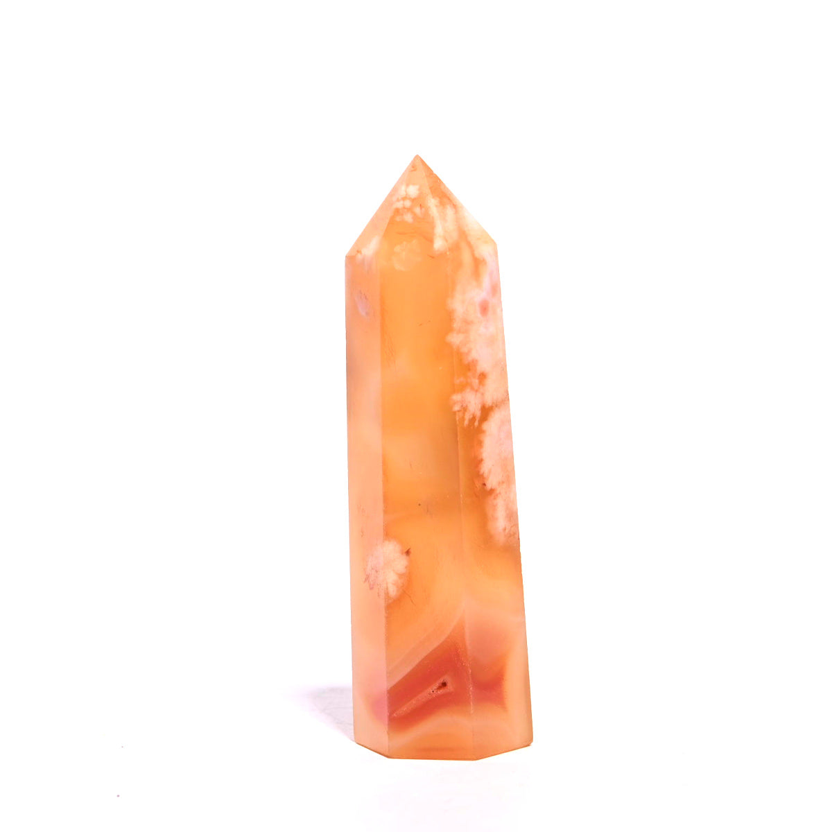 flower agate crystal point