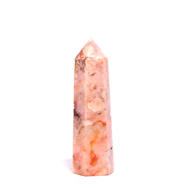 flower agate crystal point