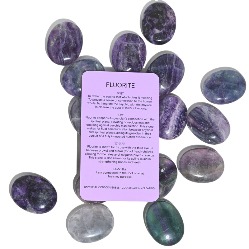 rainbow fluorite crystal palm stone for sale