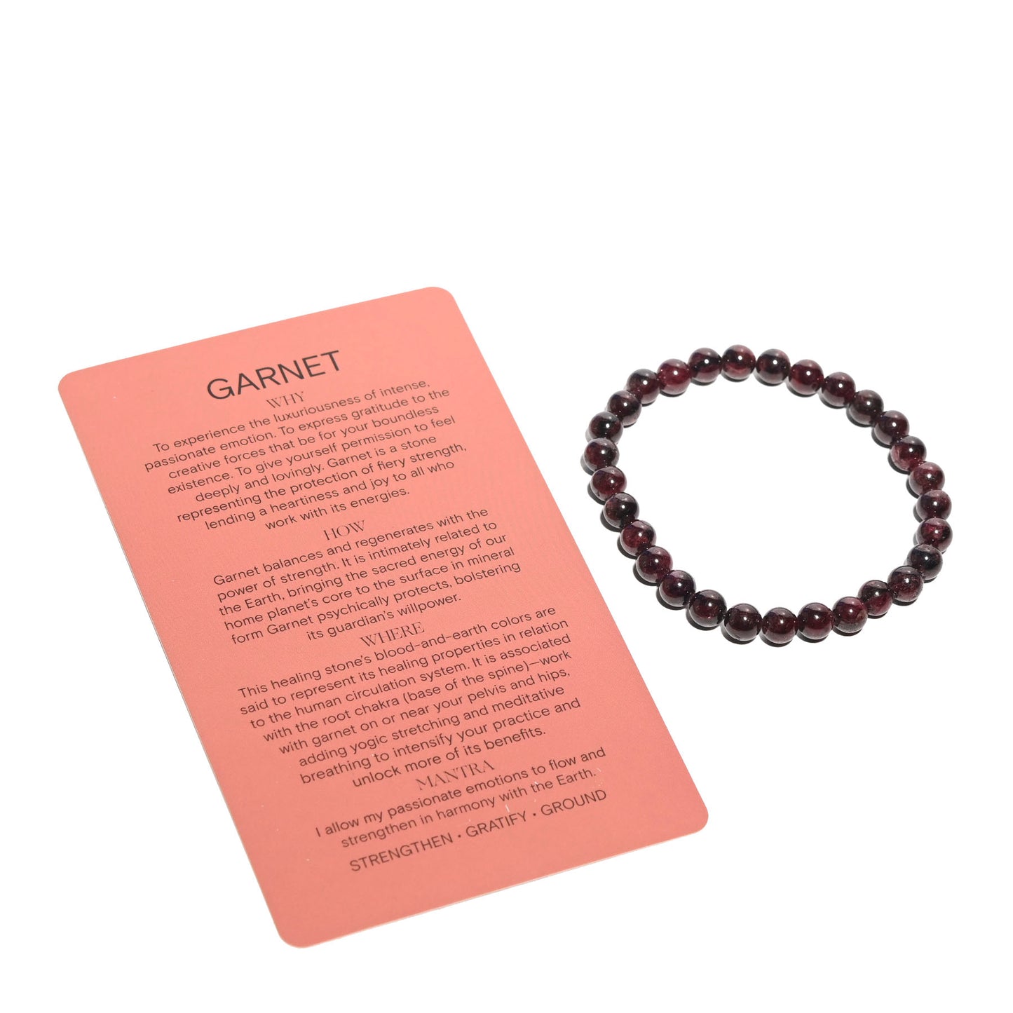 Red Garnet Crystal bracelet