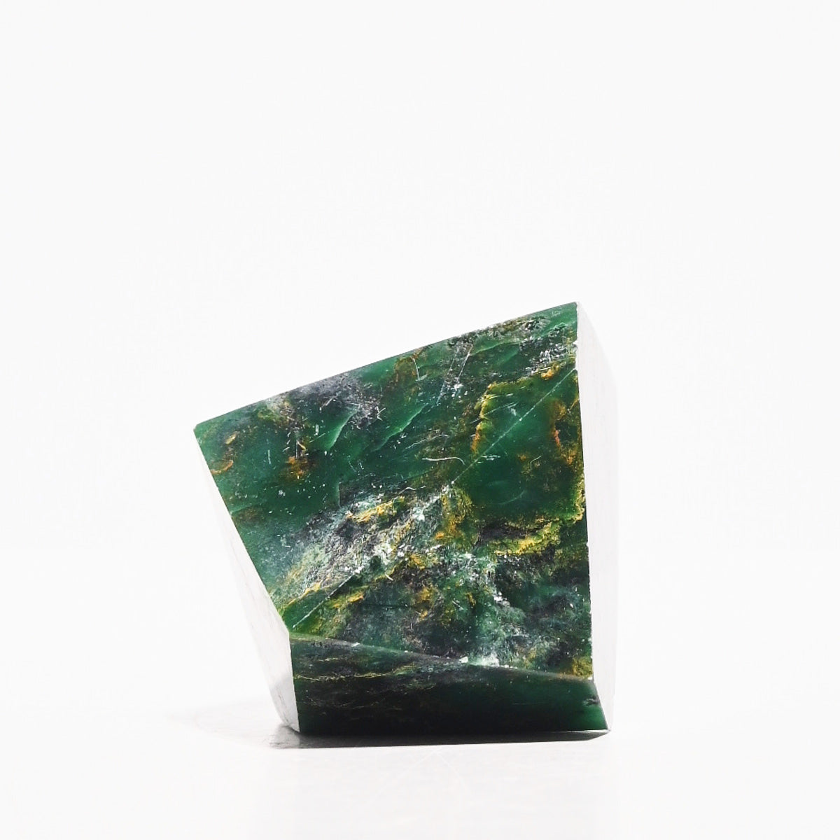 Green Jade Geometric Form - scale view