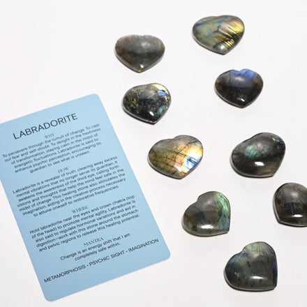 Labradorite Heart - Intuition + Inspiration — Labradorite crystal specimen