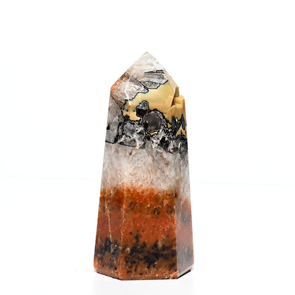 Mosaic Chalcedony Quartz Tower