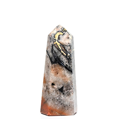 Mosaic Chalcedony Quartz Tower