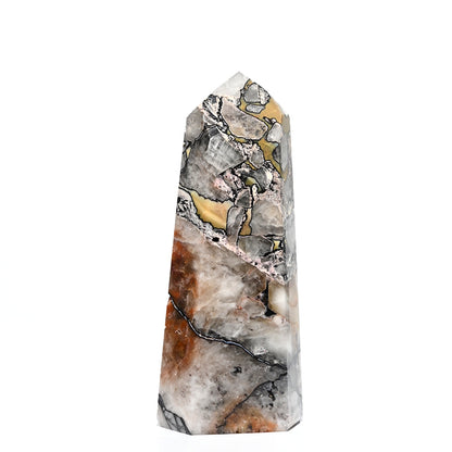 Mosaic Chalcedony Quartz Tower