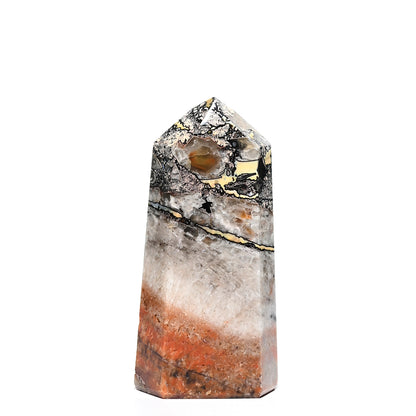 Mosaic Chalcedony Quartz Tower