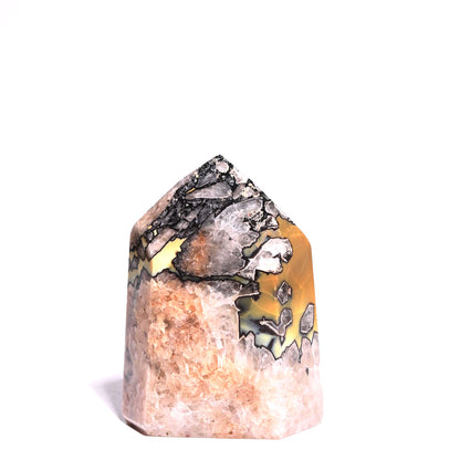 Mosaic Chalcedony Quartz Tower