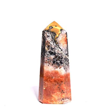 Mosaic Chalcedony Quartz Tower