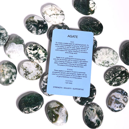 Green Moss Agate Palm