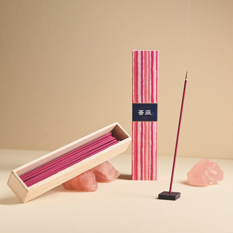 Rose Incense w/ ceramic holder 40 Sticks