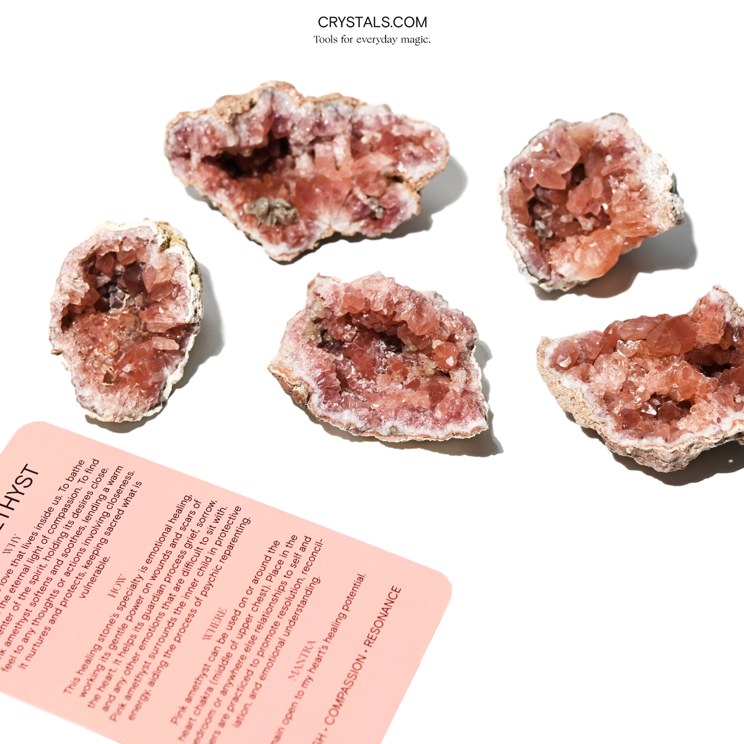 pink amethyst crystal for sale