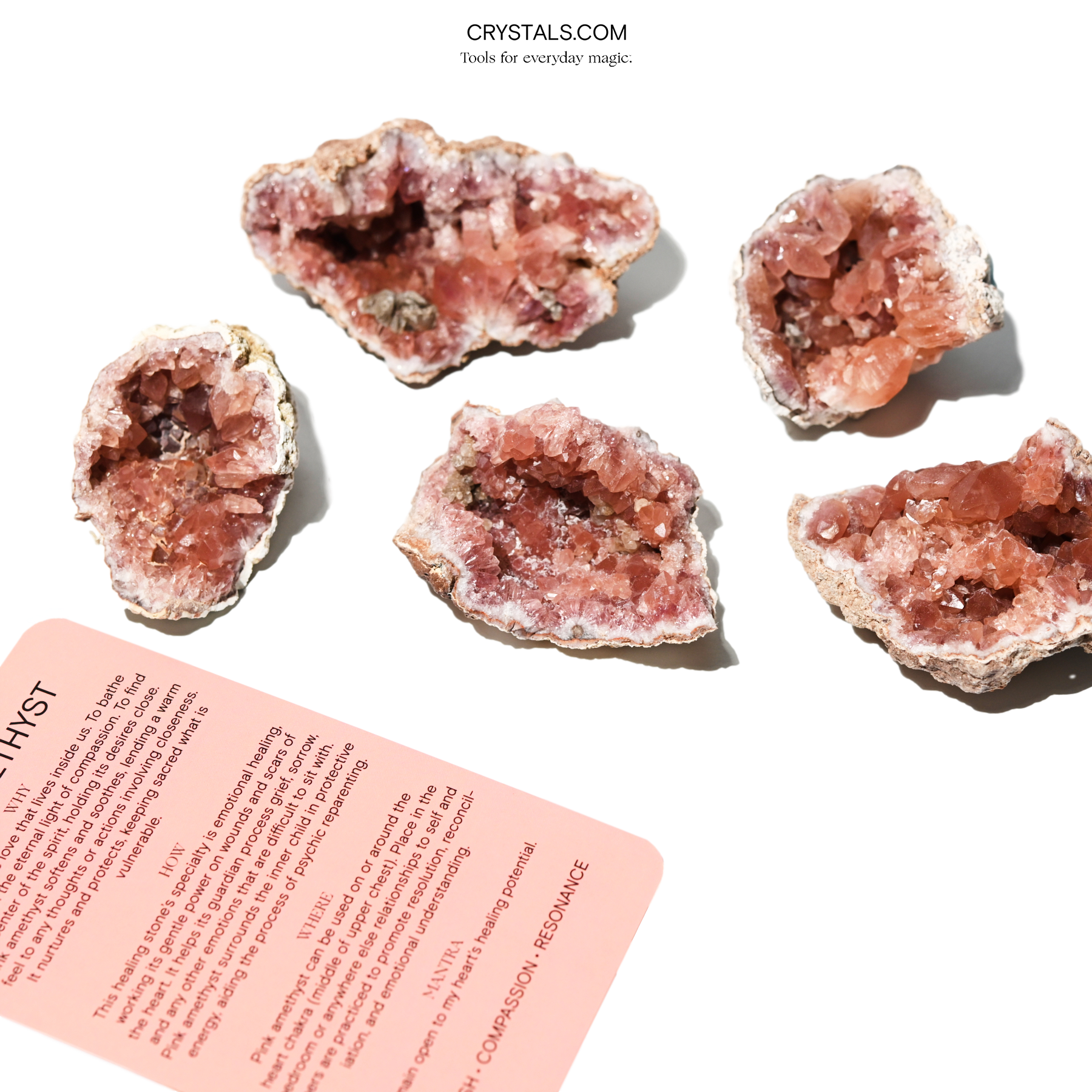 pink amethyst crystal for sale