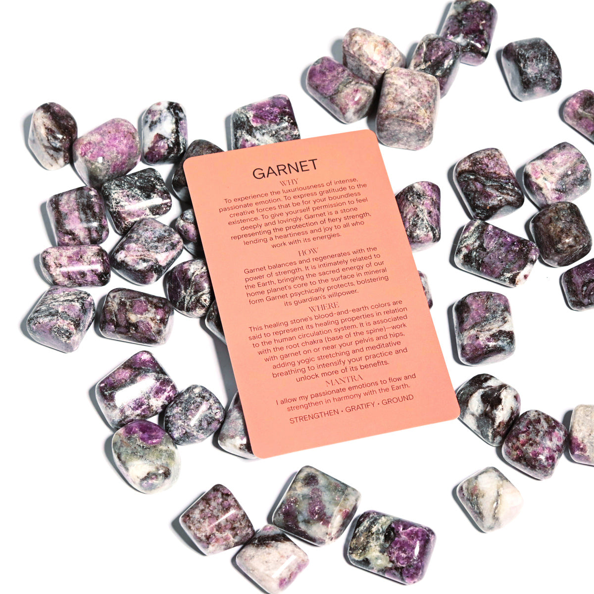 Garnet in Astrophyllite Tumble 3pc