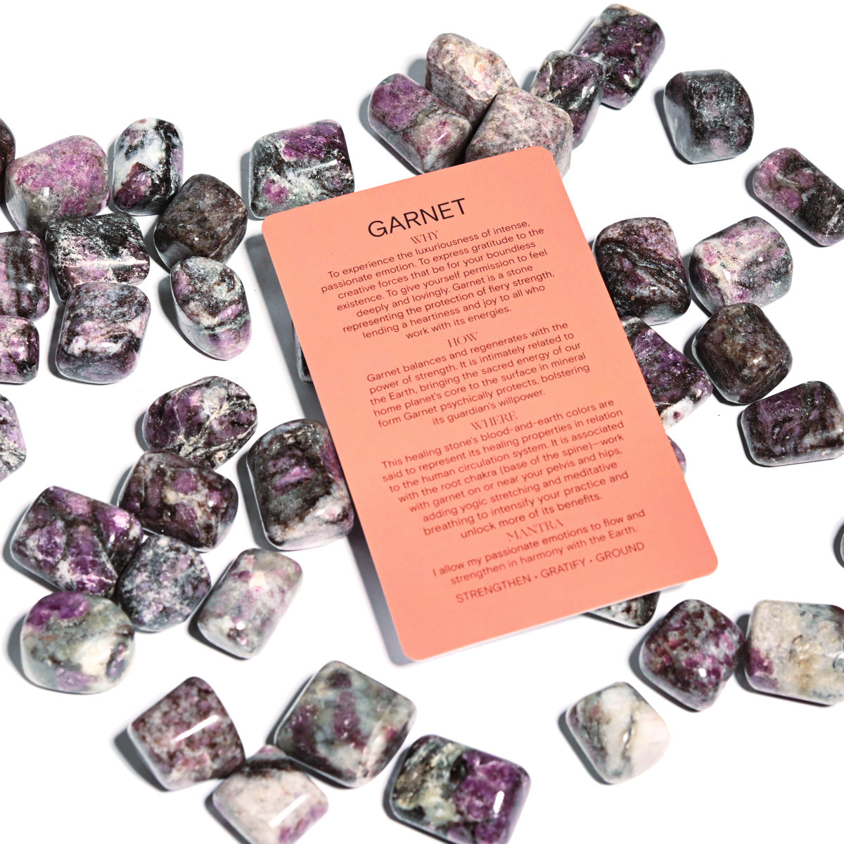 Garnet in Astrophyllite Tumble 3pc