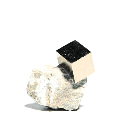Mini Pyrite Cube on matrix
