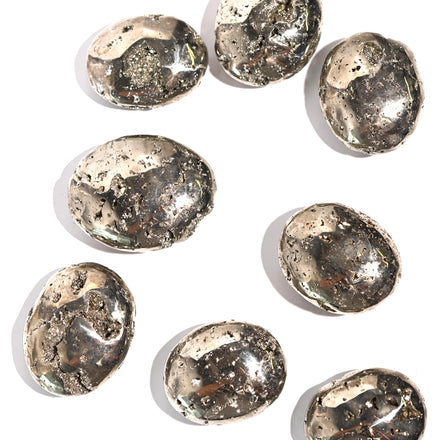 Pyrite Palm Stone — Pyrite crystal specimen