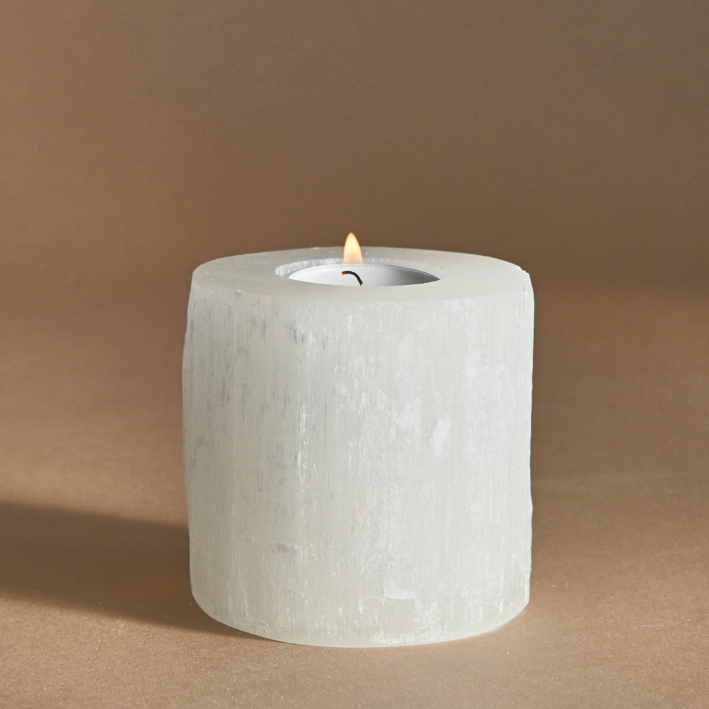 Selenite Candle Holder