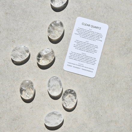 Quartz Palm Stone — Clear Quartz crystal specimen