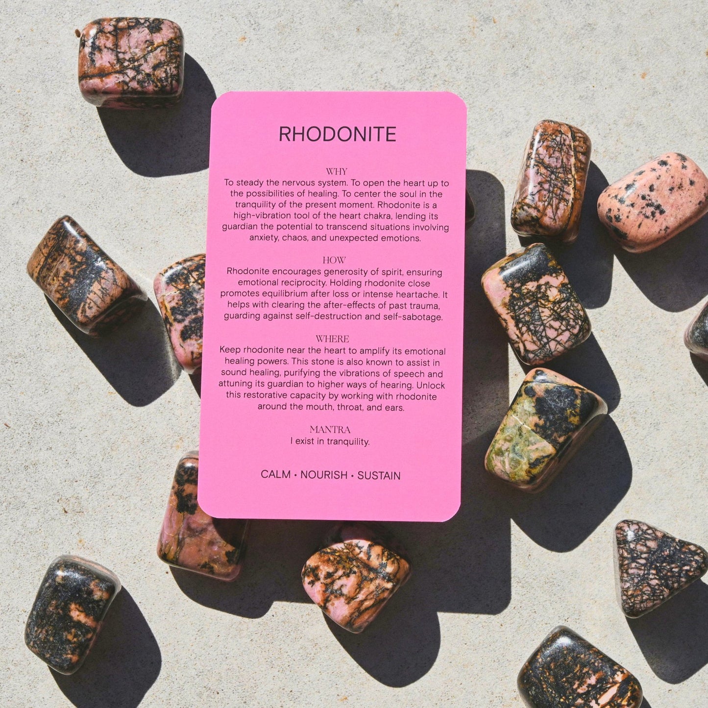 what is rhodonite good for