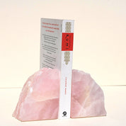 rose quartz crystal bookened