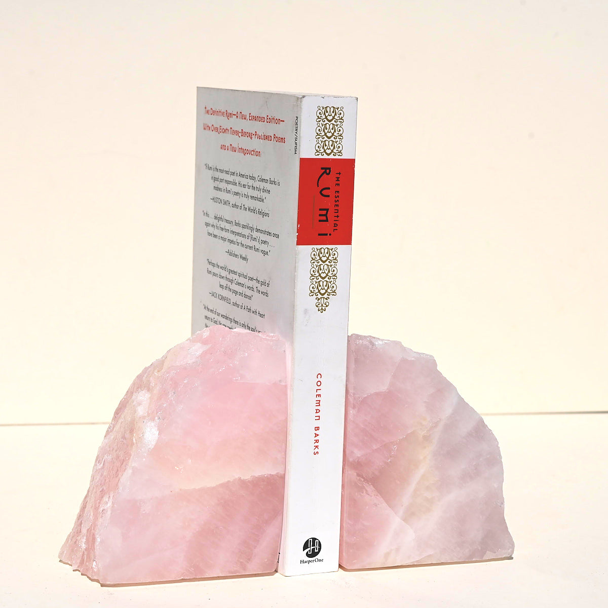rose quartz crystal bookened