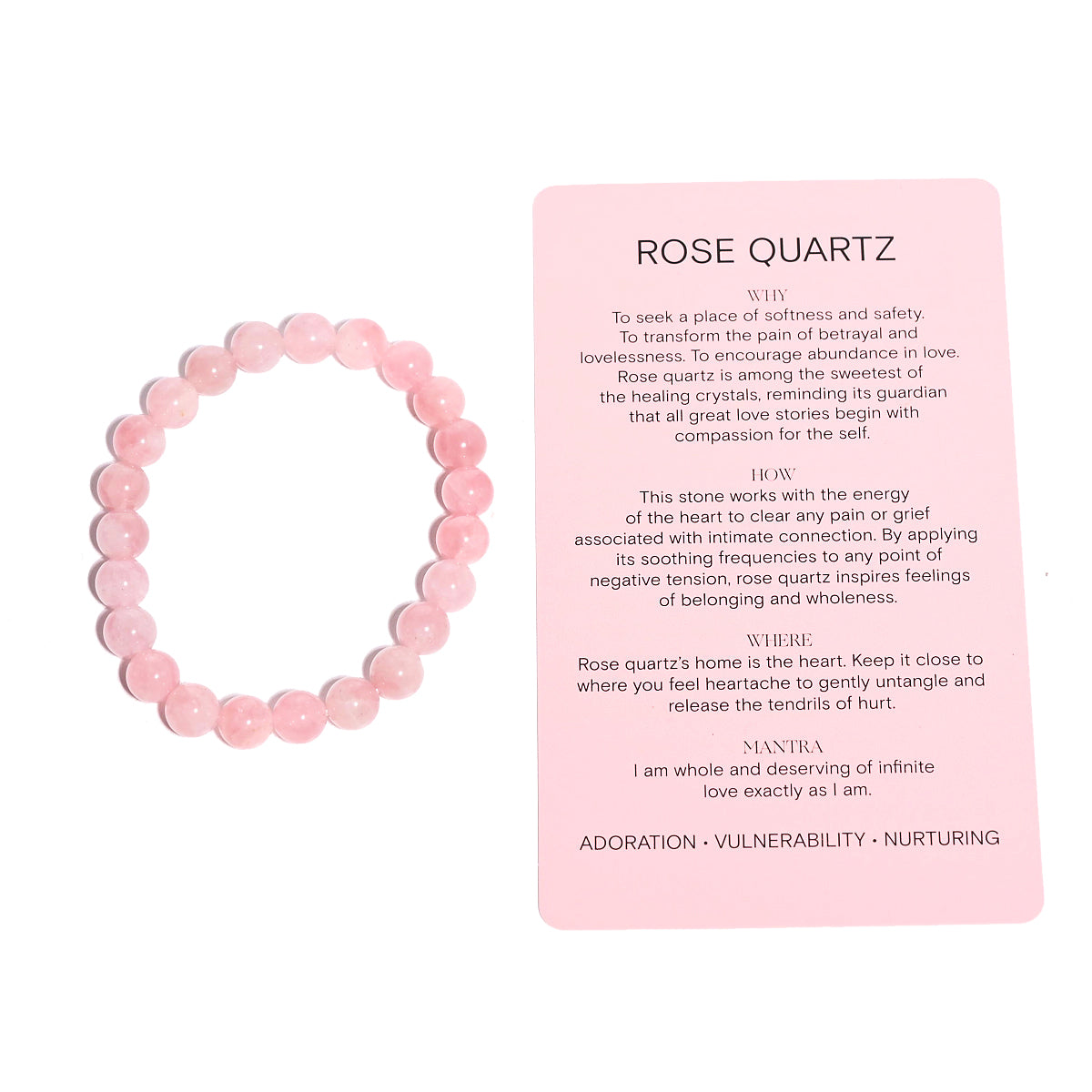 Rose Quartz Crystal Bracelet for Love & Healing | Crystals.com CRYSTALS.COM Rose Quartz Crystal Bracelet for Love & Healing | Crystals.com CRYSTALS.COM