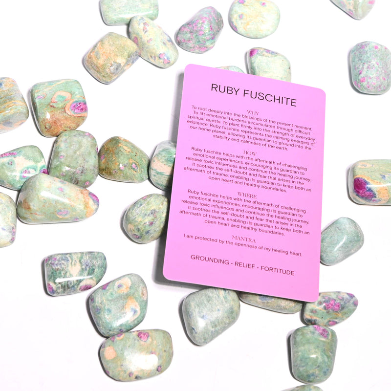 Ruby Fuchsite Tumble Trio