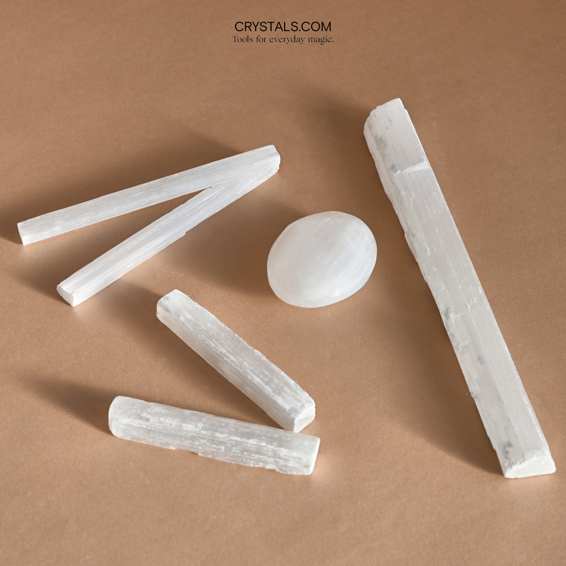 selenite crystal wand