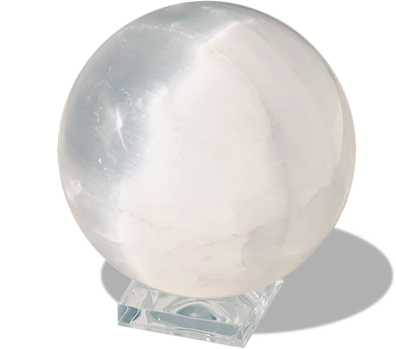 selenite crystal sphere