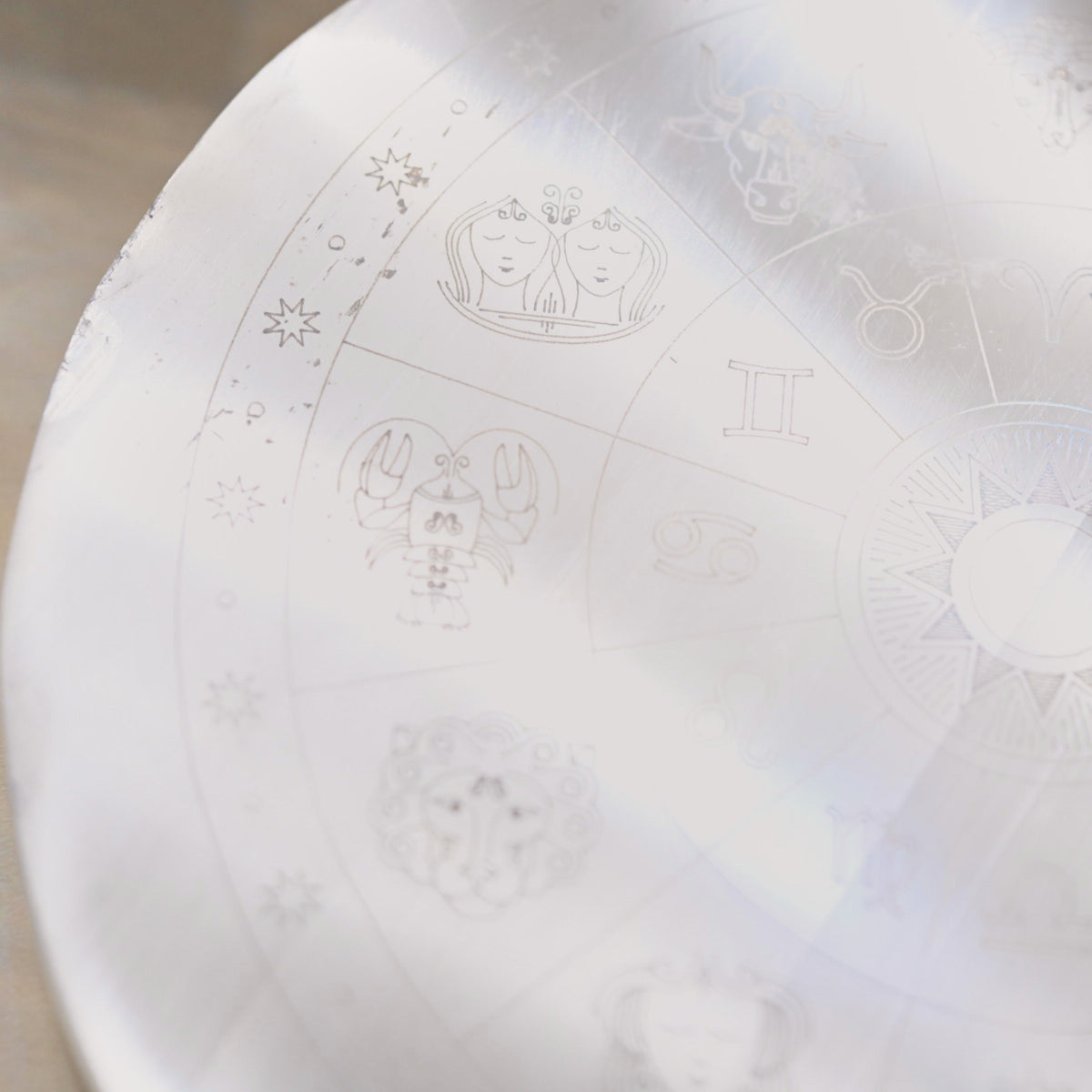 Selenite Zodiac Plate