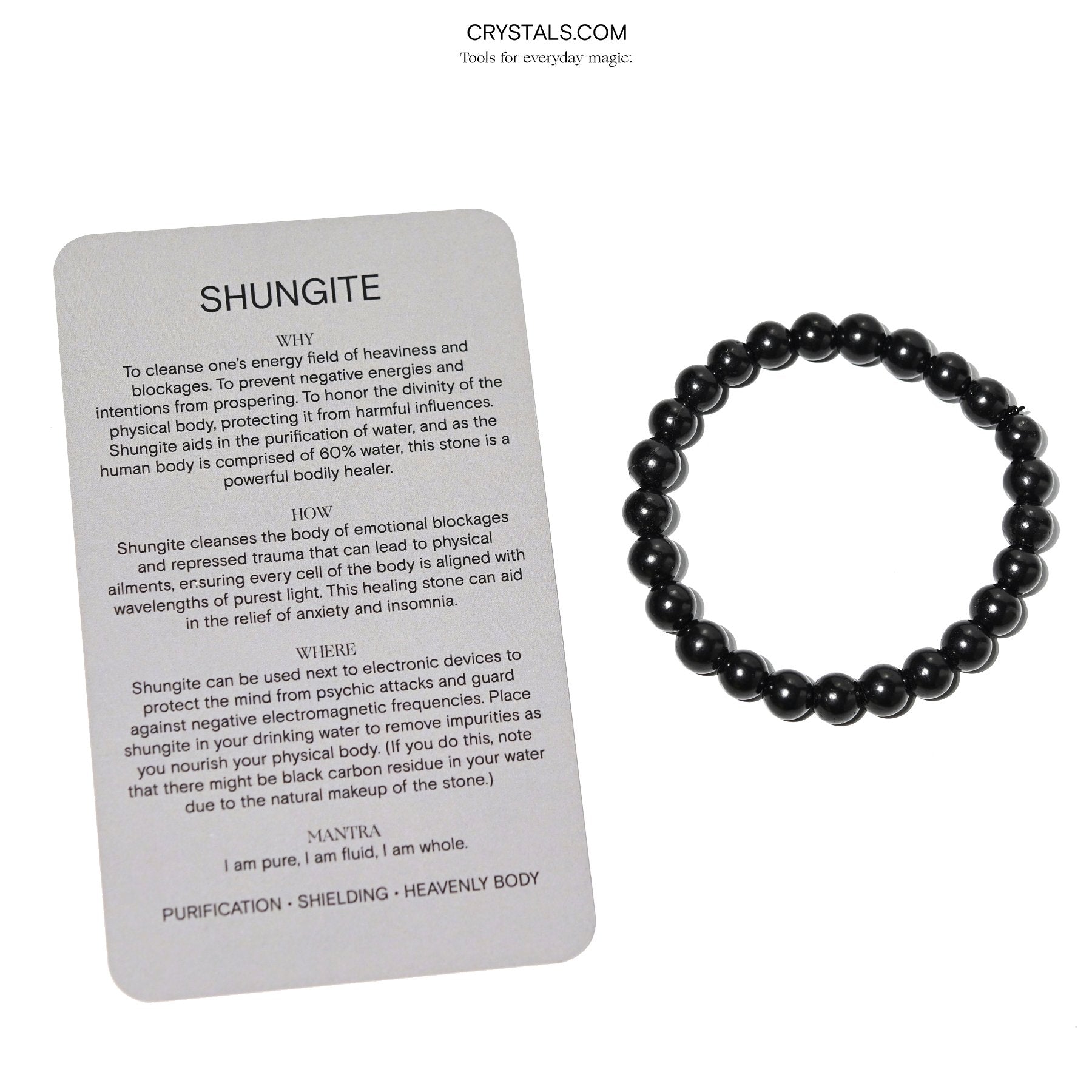 shungite crystal bracelet for sale