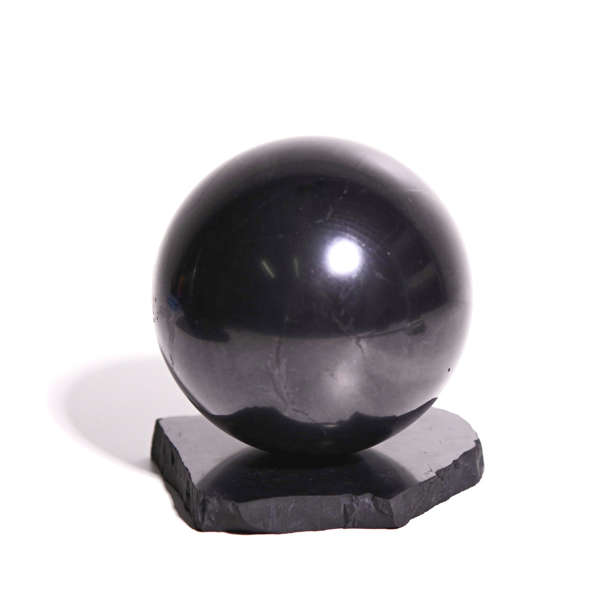 shungite crystal sphere stand