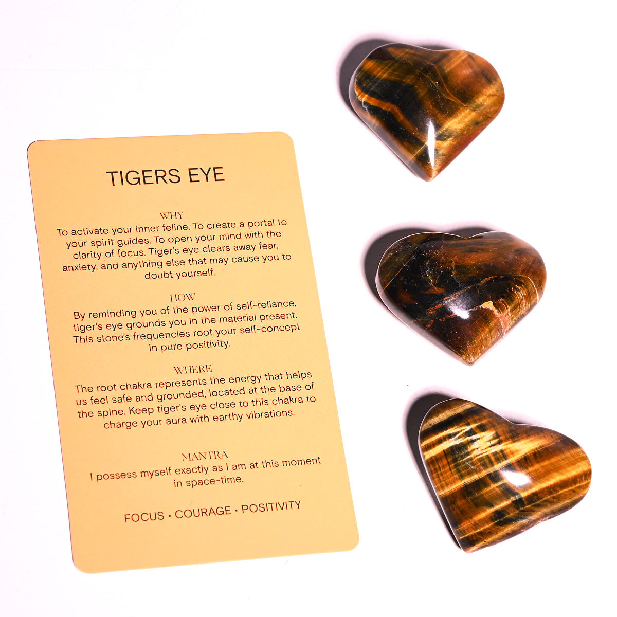 tigers eye heart crystal