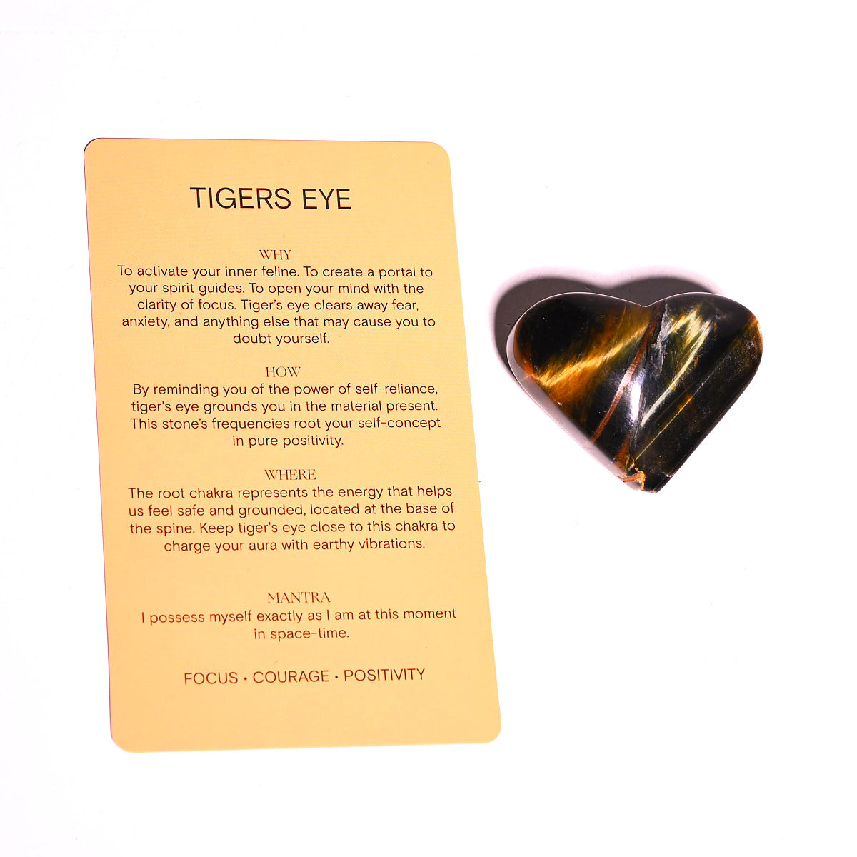 tigers eye heart crystal